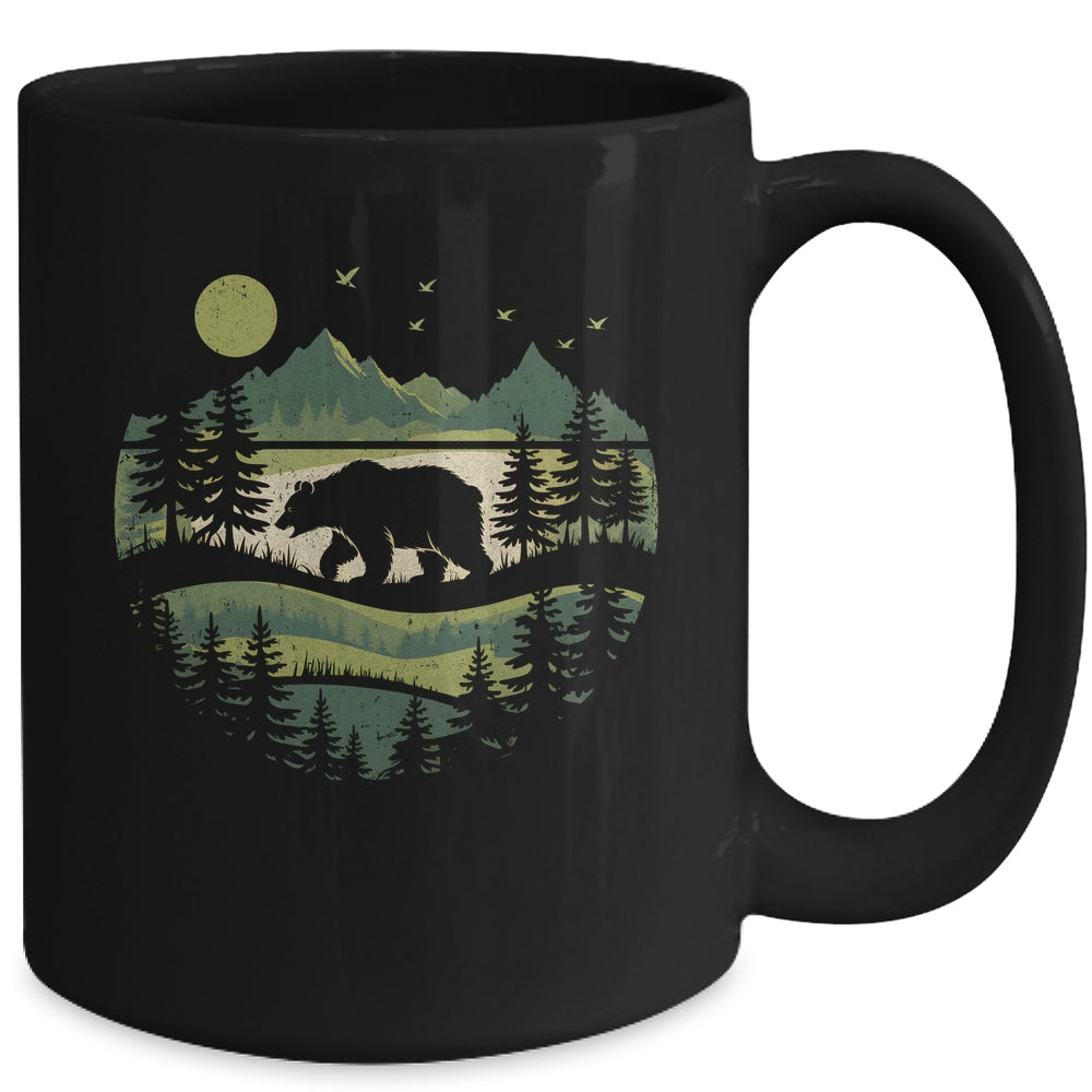 Camping Forest Hiking Nature Vintage Retro Wildlife Outdoor Mug | siriusteestore