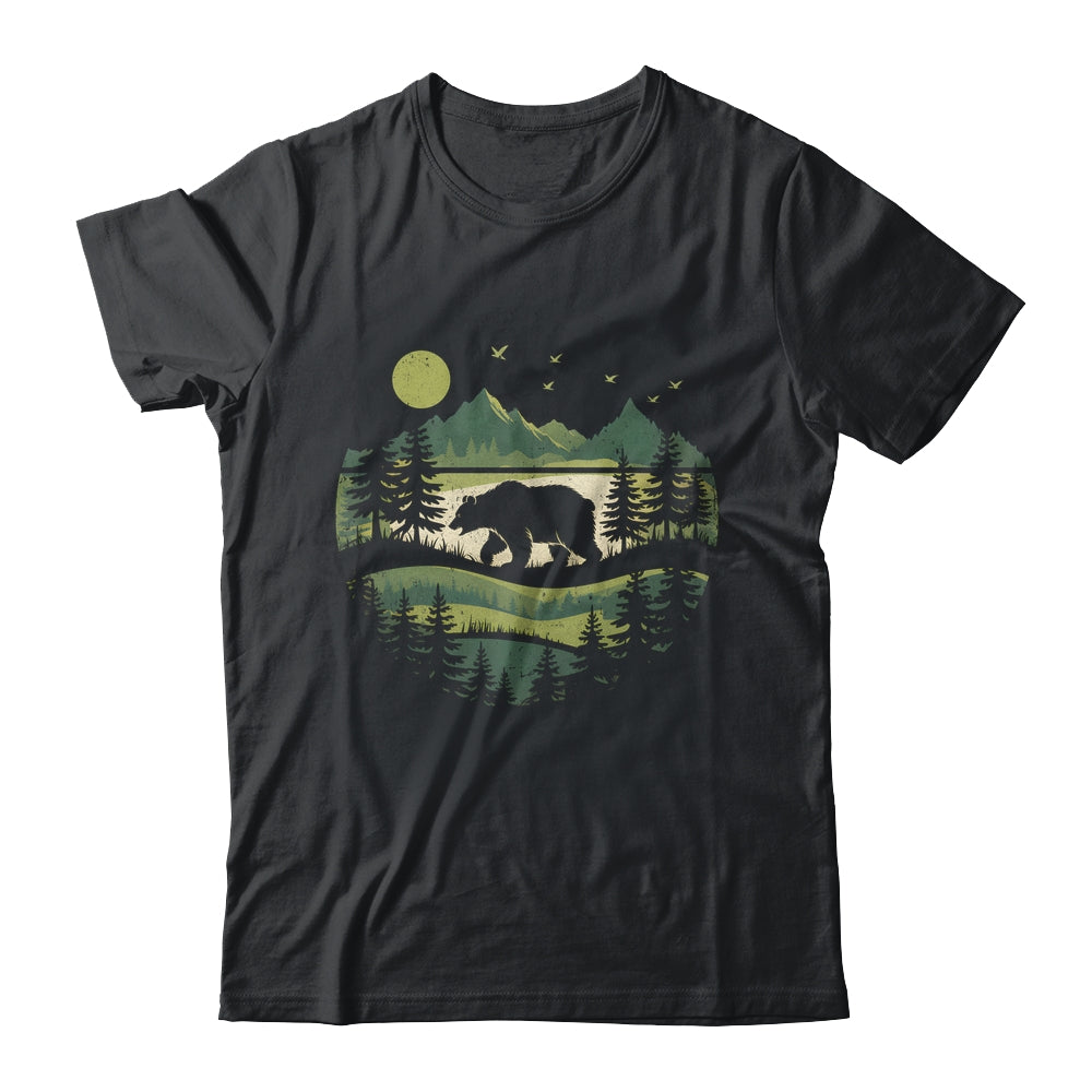 Camping Forest Hiking Nature Vintage Retro Wildlife Outdoor Shirt & Hoodie | siriusteestore