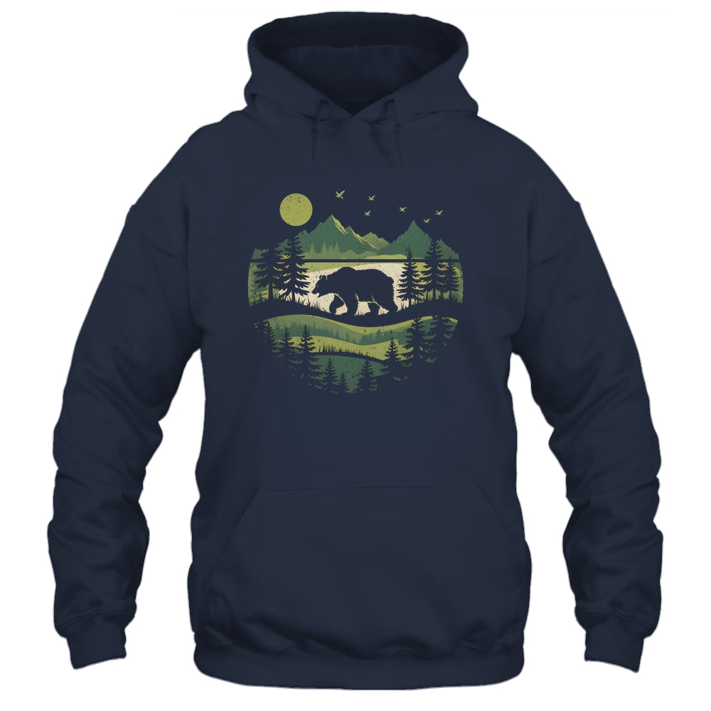 Camping Forest Hiking Nature Vintage Retro Wildlife Outdoor Shirt & Hoodie | siriusteestore
