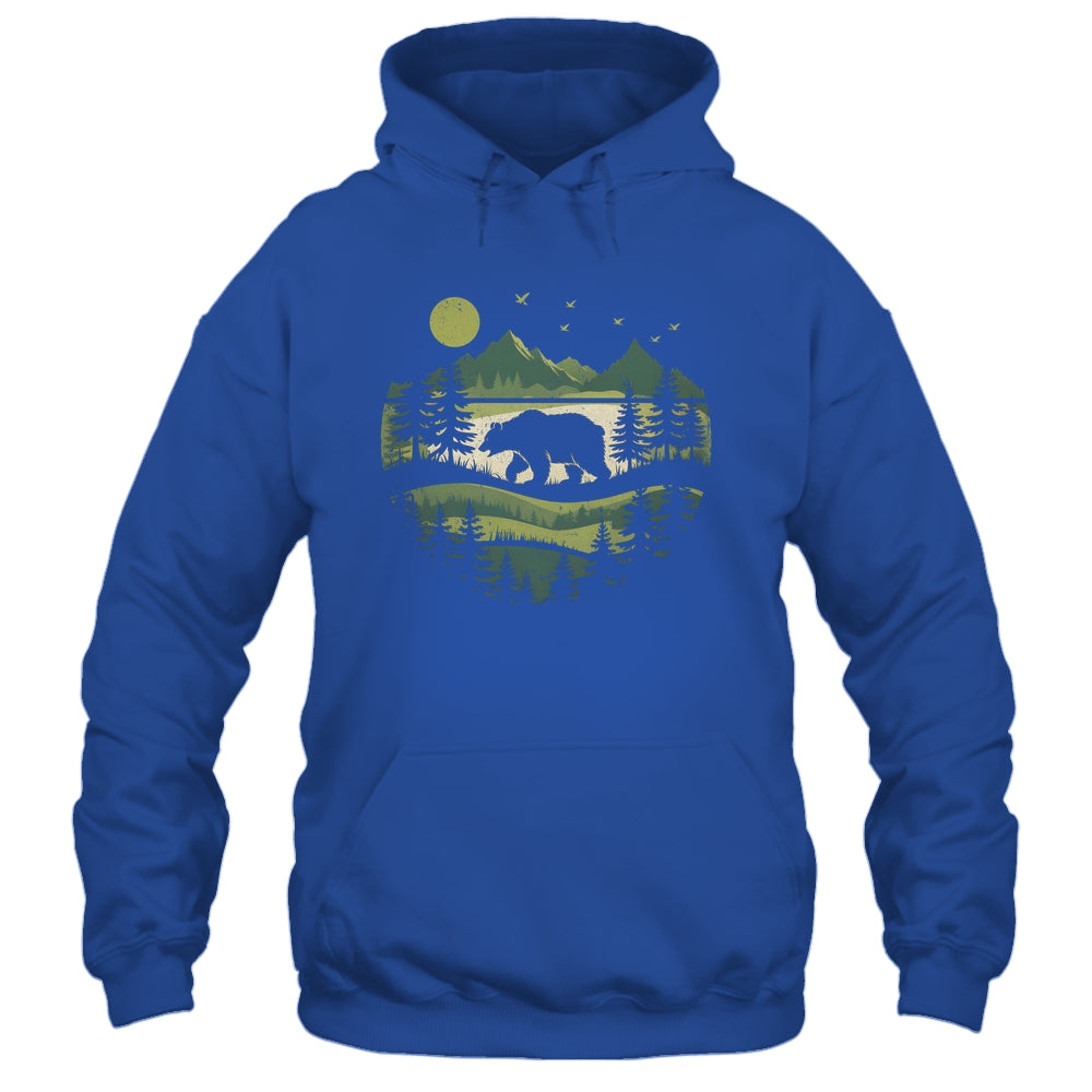 Camping Forest Hiking Nature Vintage Retro Wildlife Outdoor Shirt & Hoodie | siriusteestore