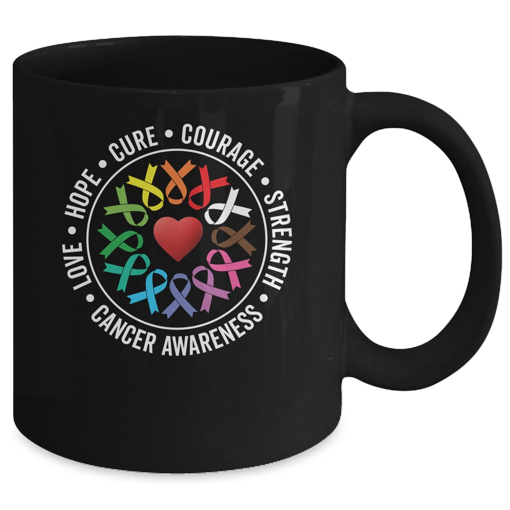Cancer Awareness Fight Cancer All Color Support Men Women Mug | siriusteestore