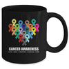 Cancer Awareness Live Fight Cancer Ribbon Hope Cure Strength Mug | siriusteestore