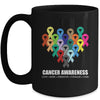 Cancer Awareness Live Fight Cancer Ribbon Hope Cure Strength Mug | siriusteestore