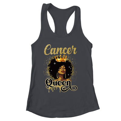 Cancer Queen Birthday Afro Girls Black Zodiac Birthday Shirt & Tank Top | siriusteestore