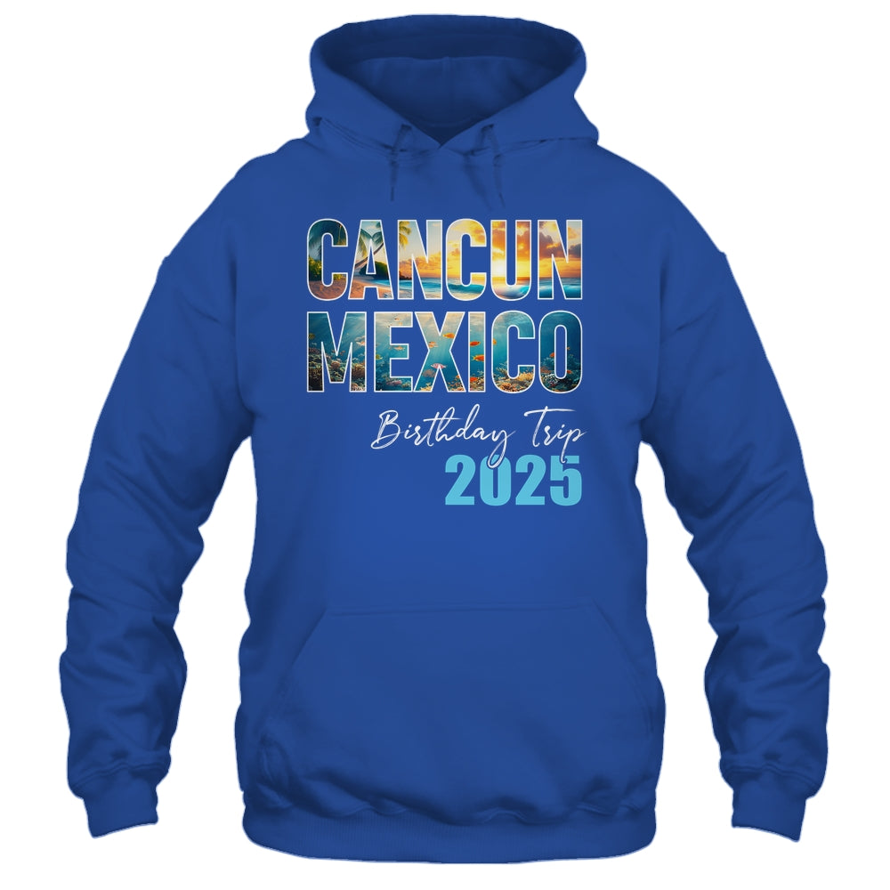 Cancun Mexico Birthday Trip 2025 Vacation Party Crew Cruise Shirt & Tank Top | siriusteestore