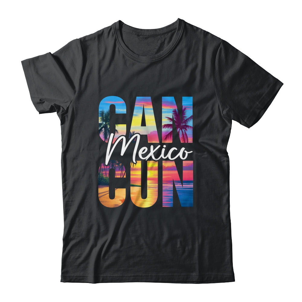 Cancun Mexico Palm Tree Sunset Beach Summer Vacation Trip Shirt & Tank Top | siriusteestore