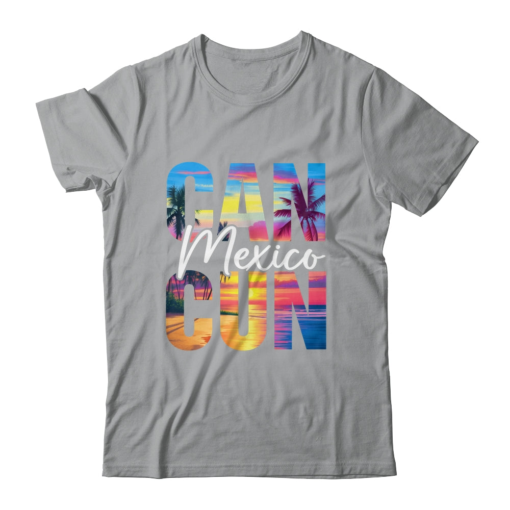 Cancun Mexico Palm Tree Sunset Beach Summer Vacation Trip Shirt & Tank Top | siriusteestore