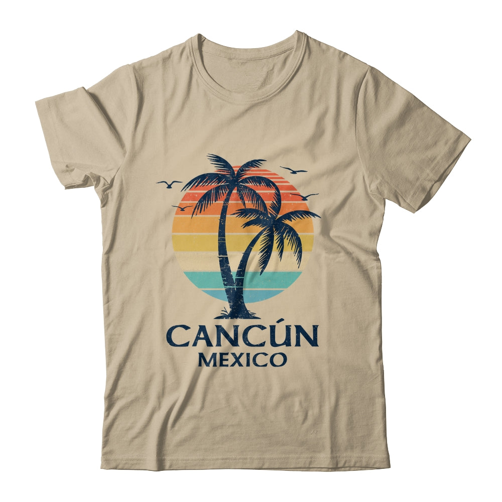 Cancun Mexico Souvenir Beach Sunset Vintage Women Men Shirt & Tank Top | siriusteestore