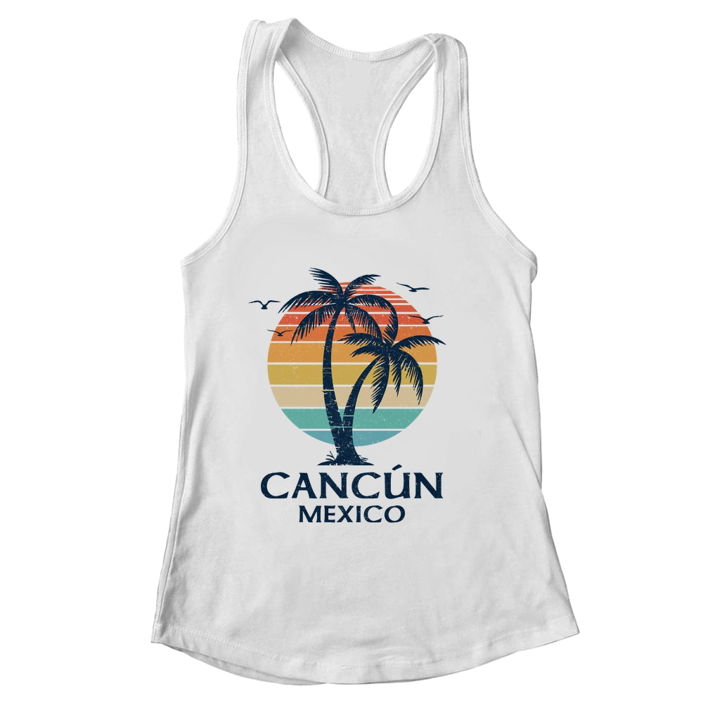 Cancun Mexico Souvenir Beach Sunset Vintage Women Men Shirt & Tank Top | siriusteestore