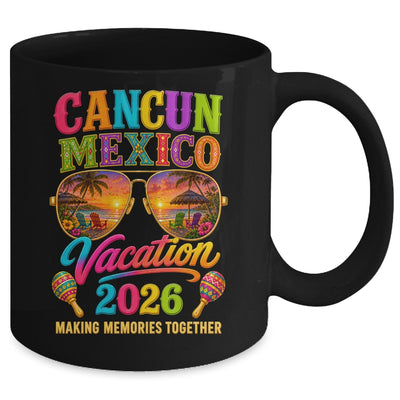 Cancun Mexico Vacation Beach 2026 Trip Group Squad Retro Mug | siriusteestore