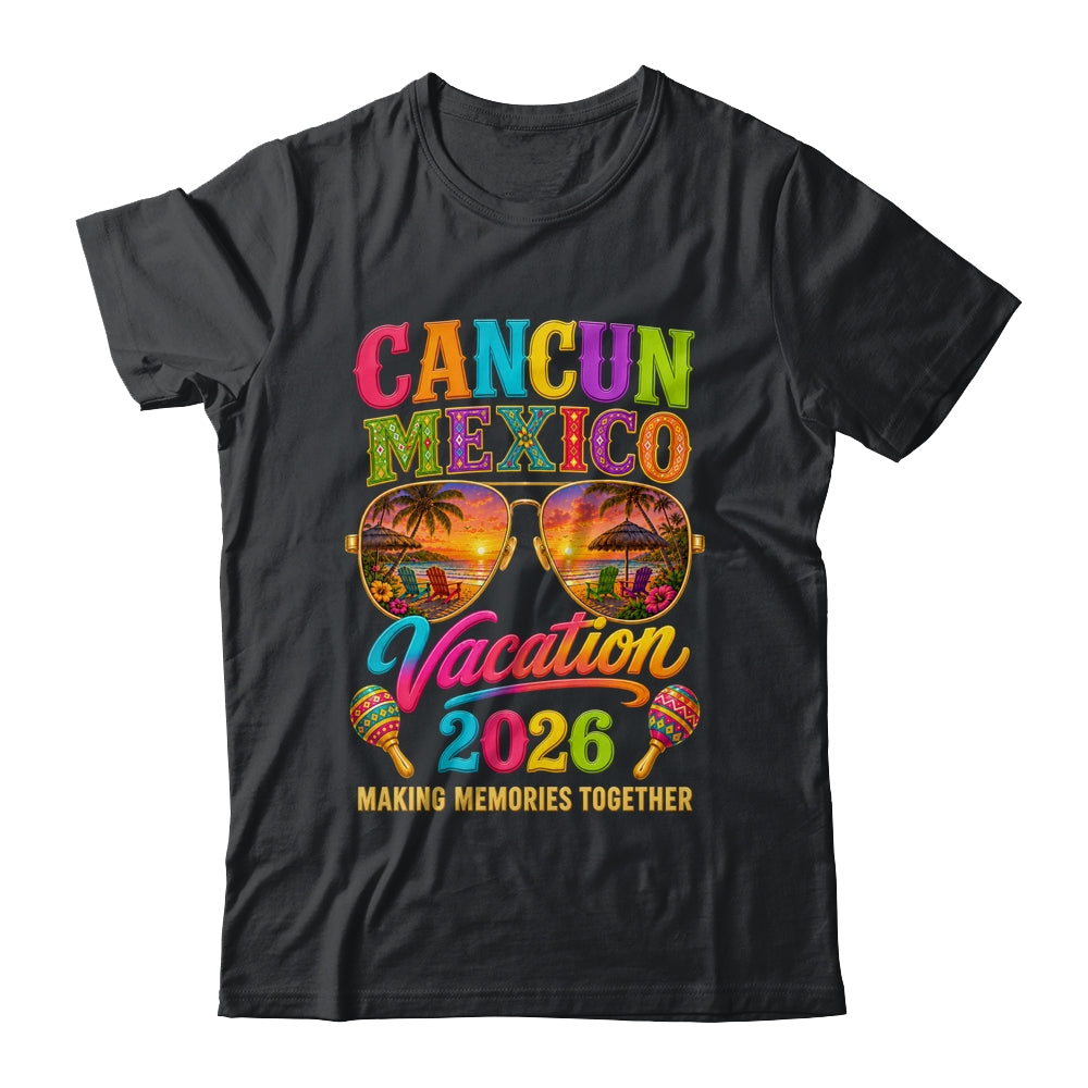 Cancun Mexico Vacation Beach 2026 Trip Group Squad Retro Shirt & Tank Top | siriusteestore