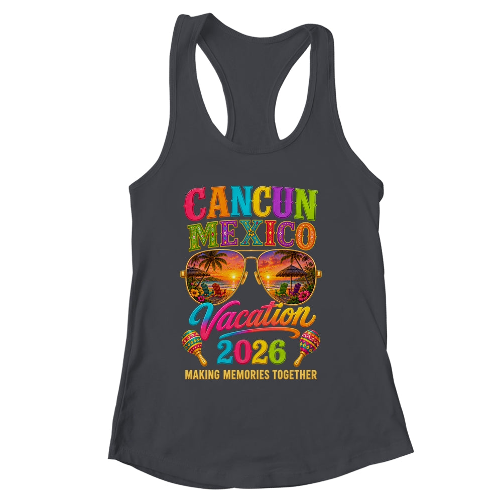 Cancun Mexico Vacation Beach 2026 Trip Group Squad Retro Shirt & Tank Top | siriusteestore