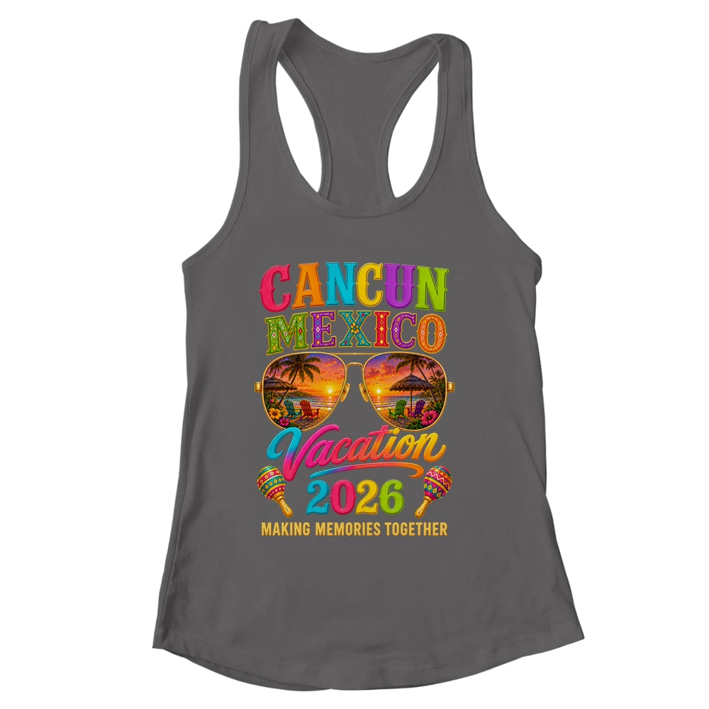 Cancun Mexico Vacation Beach 2026 Trip Group Squad Retro Shirt & Tank Top | siriusteestore