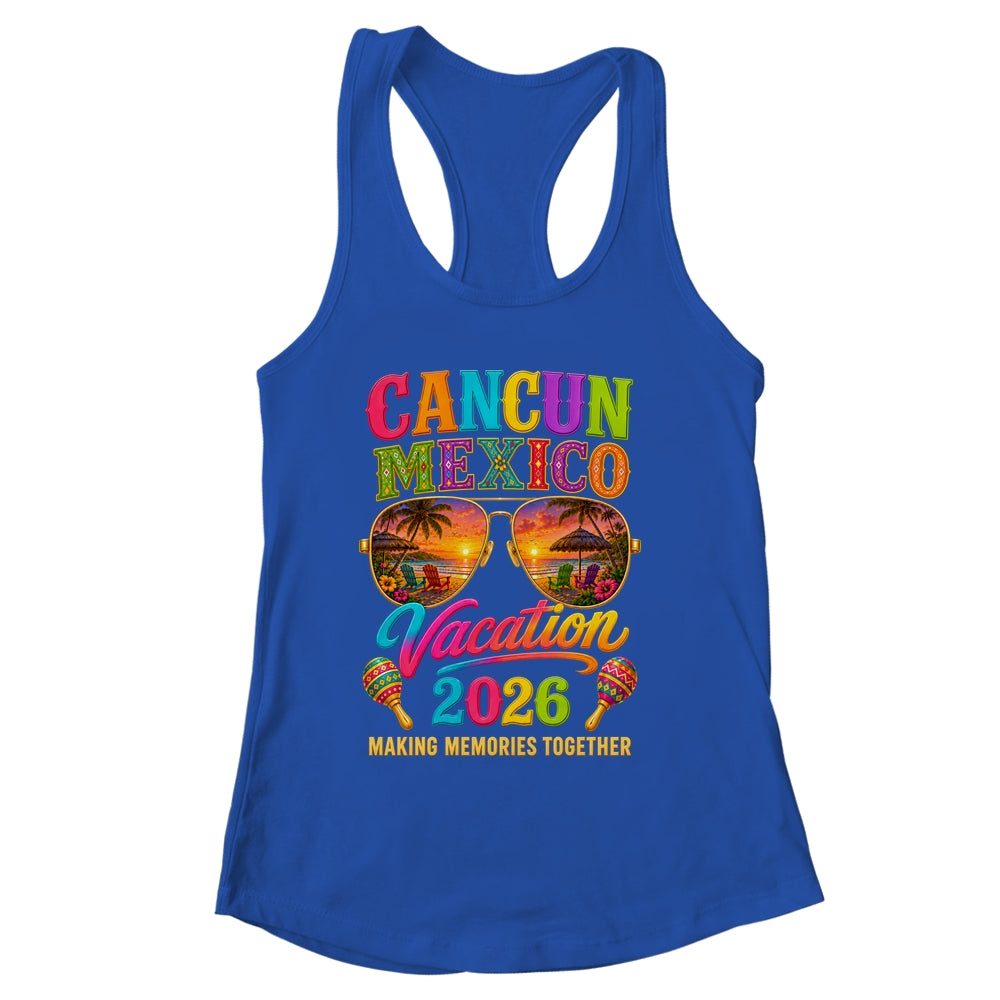 Cancun Mexico Vacation Beach 2026 Trip Group Squad Retro Shirt & Tank Top | siriusteestore