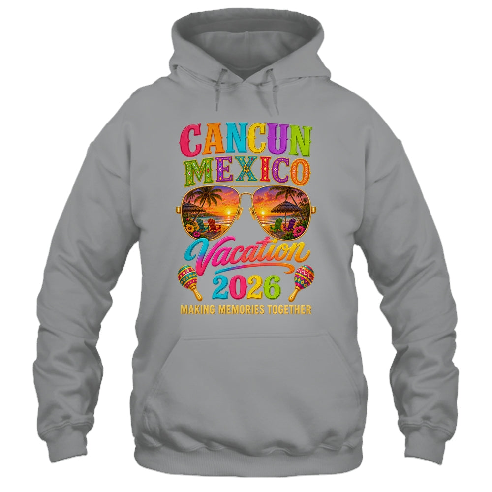 Cancun Mexico Vacation Beach 2026 Trip Group Squad Retro Shirt & Tank Top | siriusteestore