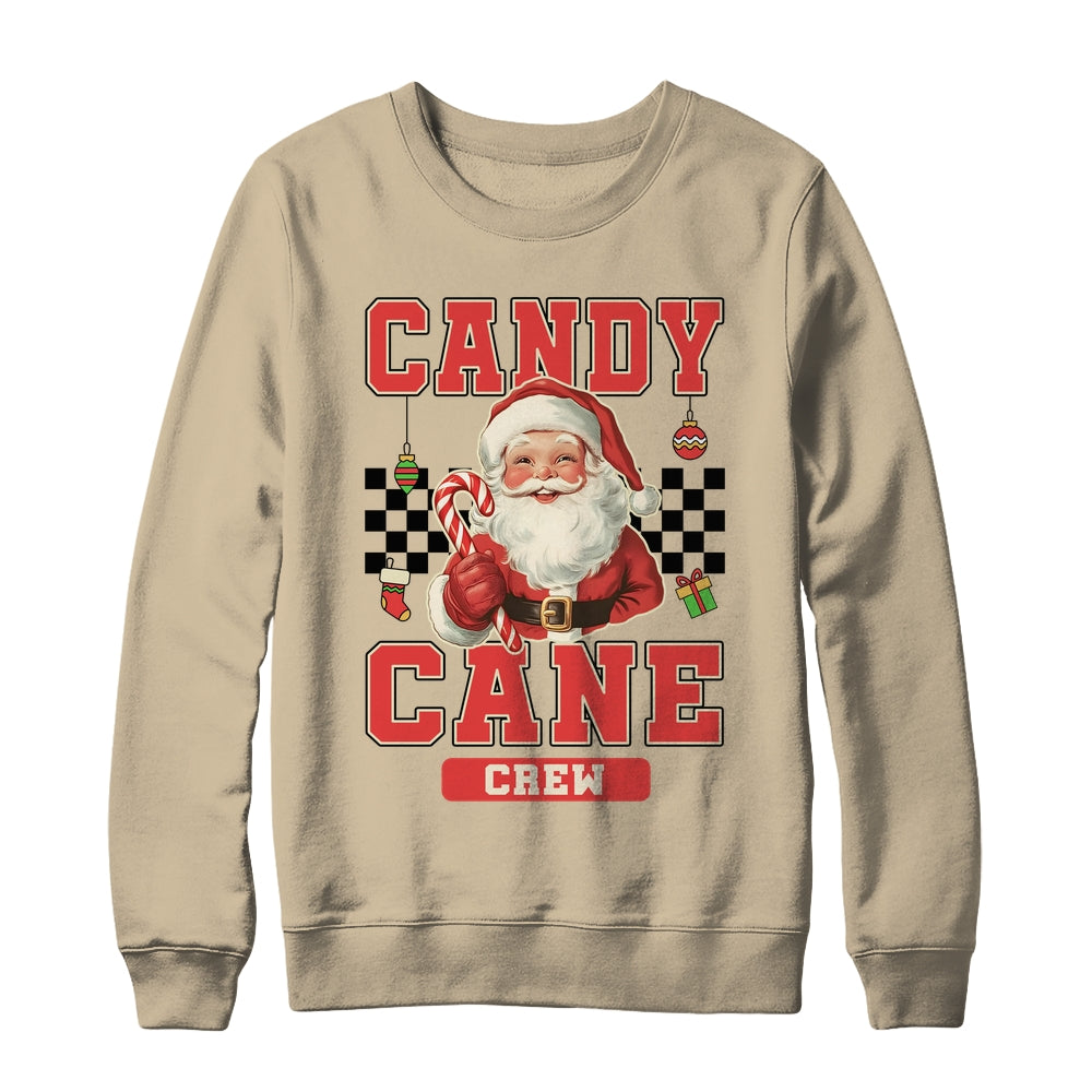 Candy Cane Crew Vintage Christmas Santa Claus Retro Xmas Shirt & Sweatshirt | siriusteestore
