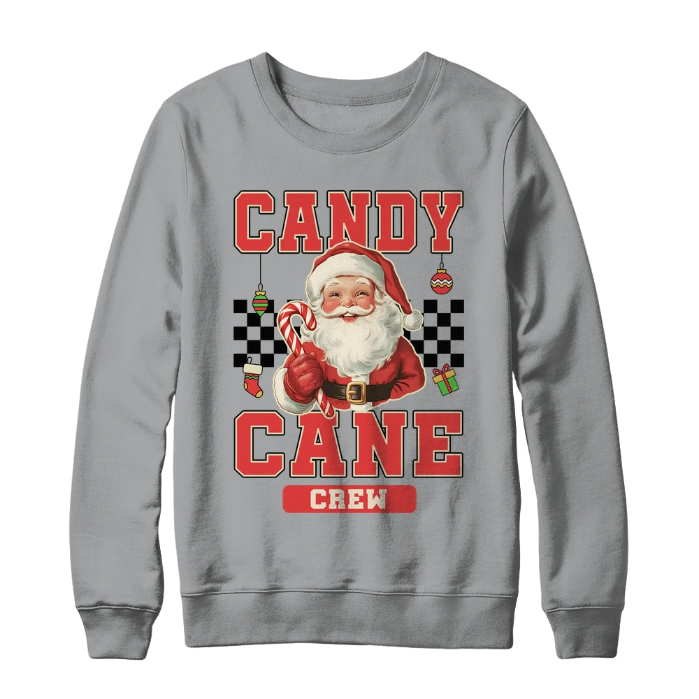 Candy Cane Crew Vintage Christmas Santa Claus Retro Xmas Shirt & Sweatshirt | siriusteestore