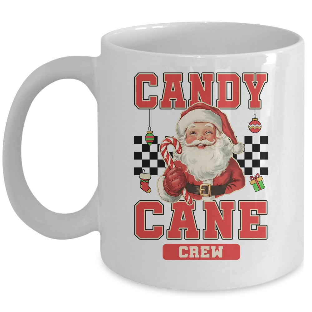 Candy Cane Crew Vintage Christmas Santa Claus Retro Xmas Mug | siriusteestore