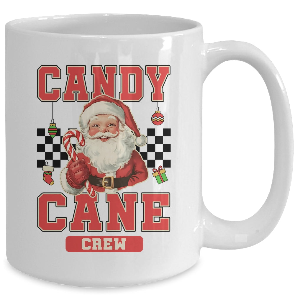 Candy Cane Crew Vintage Christmas Santa Claus Retro Xmas Mug | siriusteestore