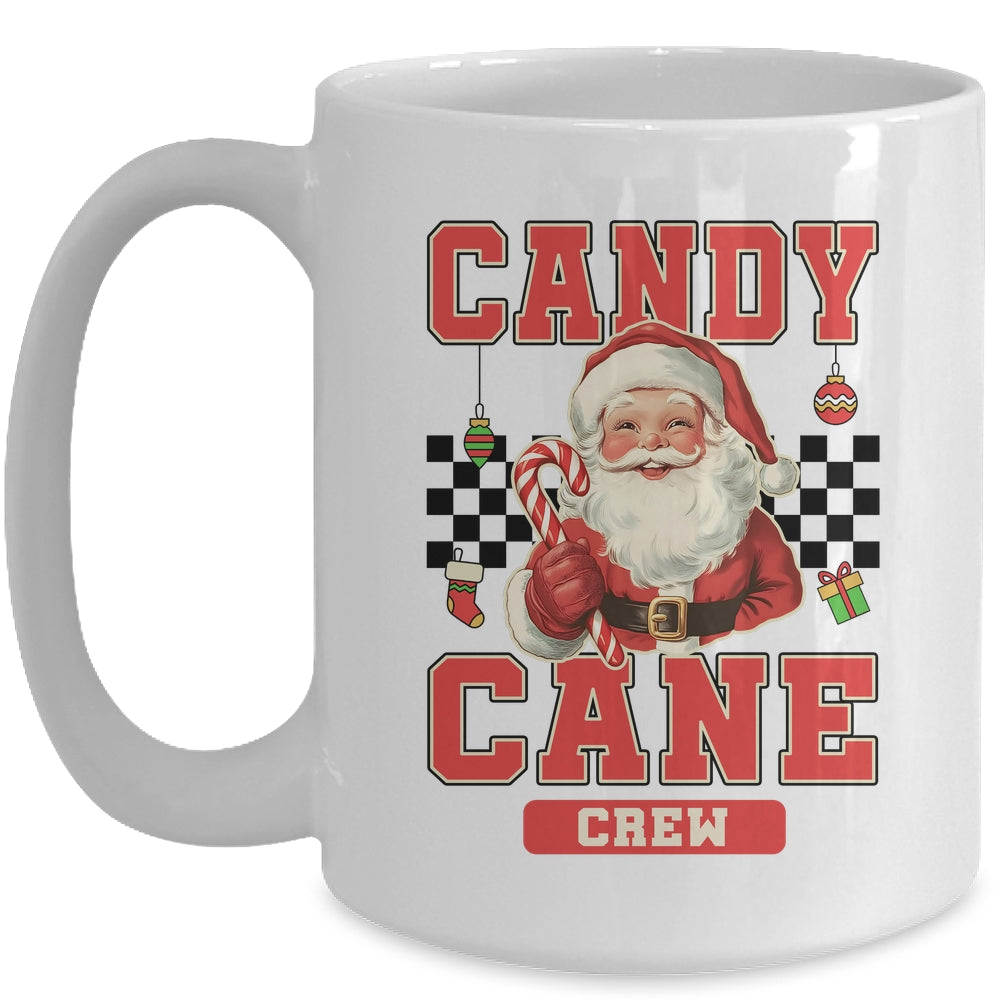 Candy Cane Crew Vintage Christmas Santa Claus Retro Xmas Mug | siriusteestore
