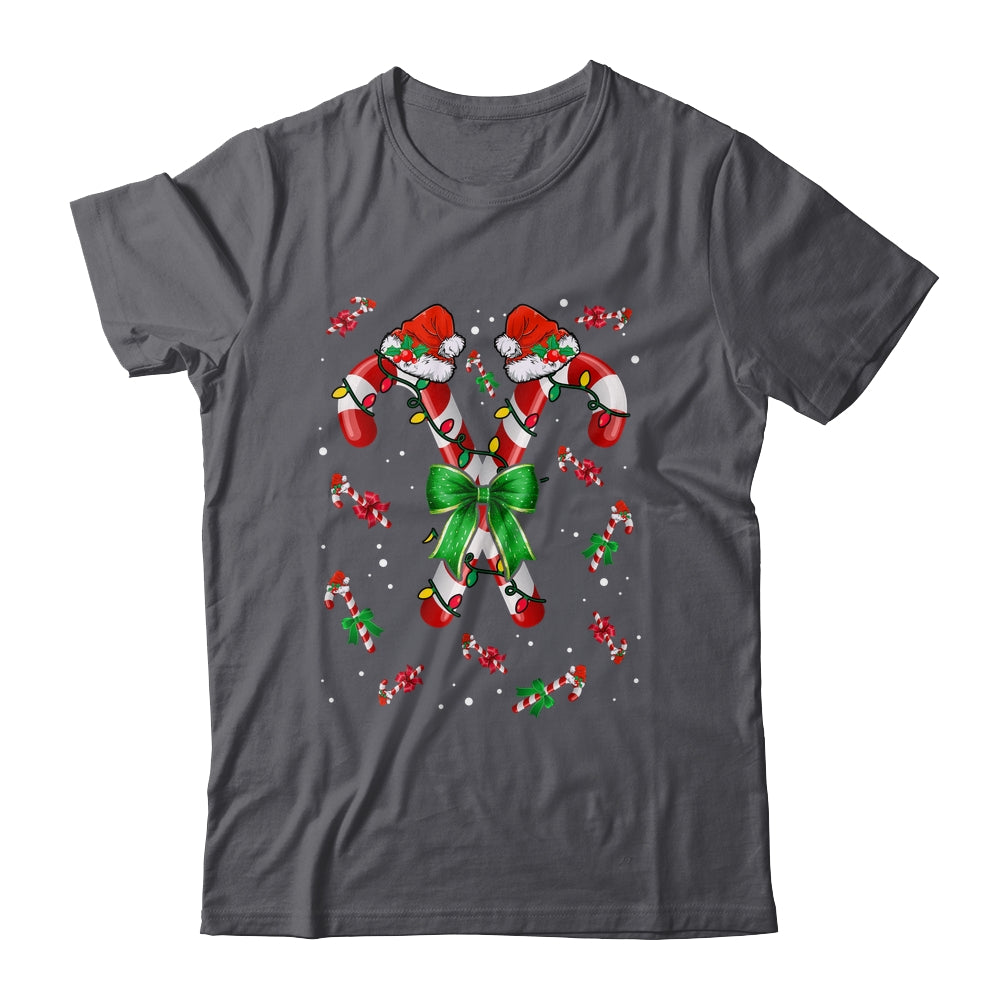 Candy Cane Santa Christmas Family Matching Funny Xmas Lights Shirt & Sweatshirt | siriusteestore