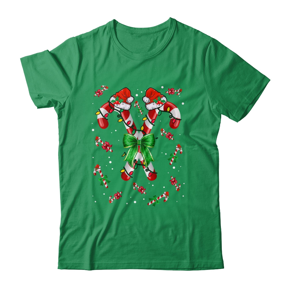 Candy Cane Santa Christmas Family Matching Funny Xmas Lights Shirt & Sweatshirt | siriusteestore