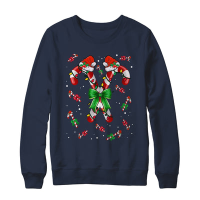 Candy Cane Santa Christmas Family Matching Funny Xmas Lights Shirt & Sweatshirt | siriusteestore