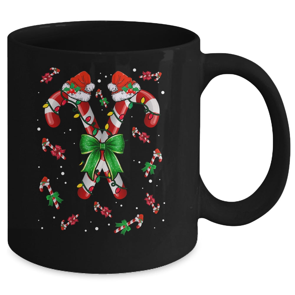 Candy Cane Santa Christmas Family Matching Funny Xmas Lights Mug | siriusteestore