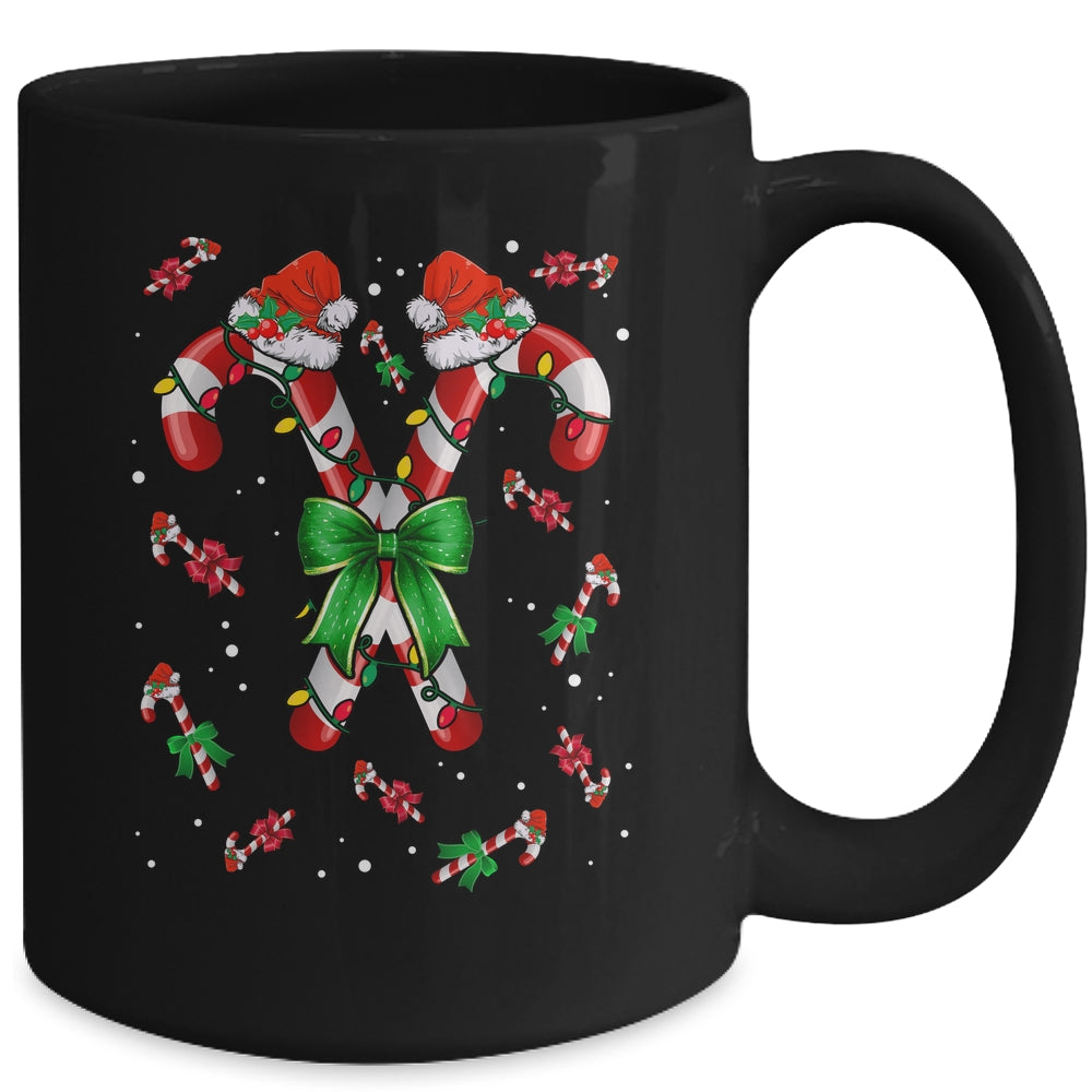 Candy Cane Santa Christmas Family Matching Funny Xmas Lights Mug | siriusteestore