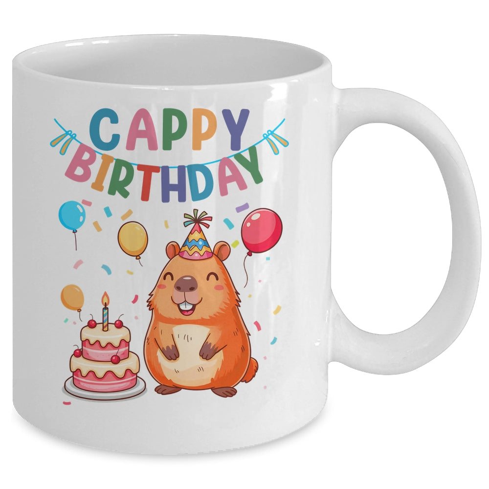 Cappy Birthday Capybara Lovers Girl Boy Happy Birthday Party Mug | siriusteestore