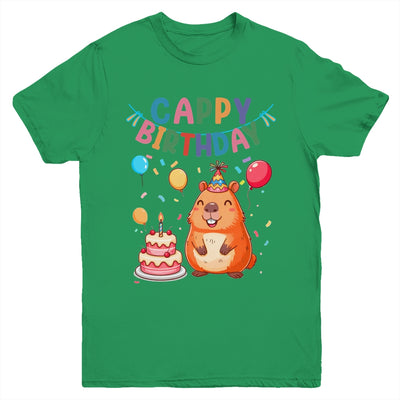Cappy Birthday Capybara Lovers Girl Boy Happy Birthday Party Youth Shirt | siriusteestore