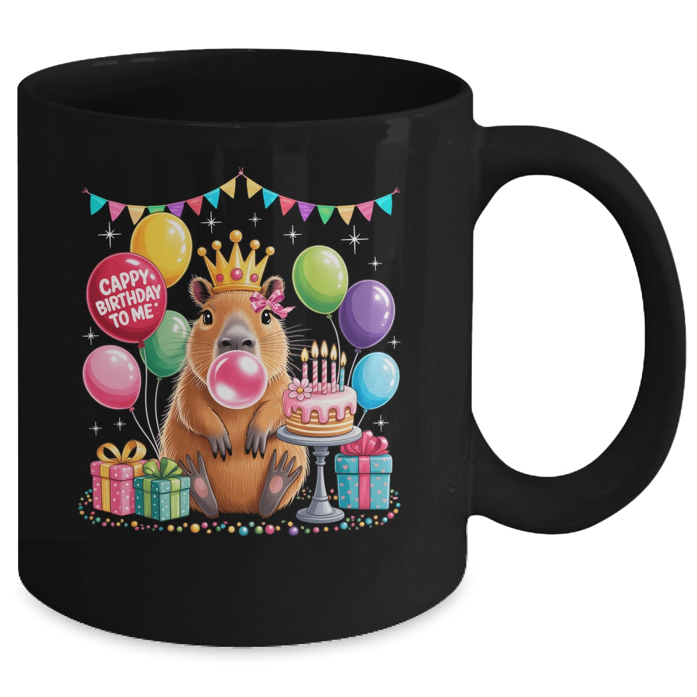 Cappy Birthday To Me Cute Capybara Birthday Girls Kids Mug | siriusteestore