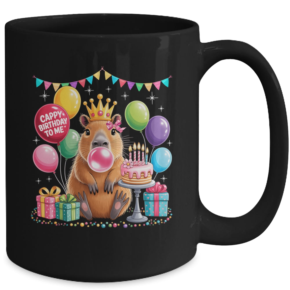 Cappy Birthday To Me Cute Capybara Birthday Girls Kids Mug | siriusteestore