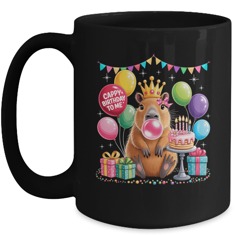 Cappy Birthday To Me Cute Capybara Birthday Girls Kids Mug | siriusteestore