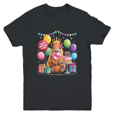 Cappy Birthday To Me Cute Capybara Birthday Girls Kids Youth Shirt | siriusteestore