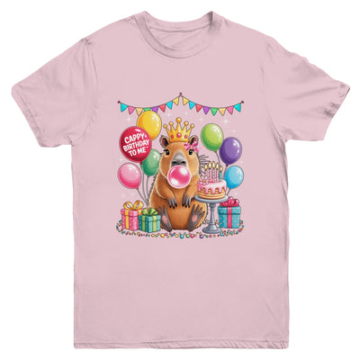 Cappy Birthday To Me Cute Capybara Birthday Girls Kids Youth Shirt | siriusteestore