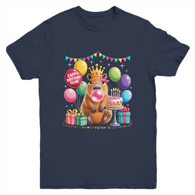 Cappy Birthday To Me Cute Capybara Birthday Girls Kids Youth Shirt | siriusteestore