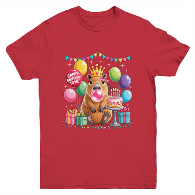 Cappy Birthday To Me Cute Capybara Birthday Girls Kids Youth Shirt | siriusteestore