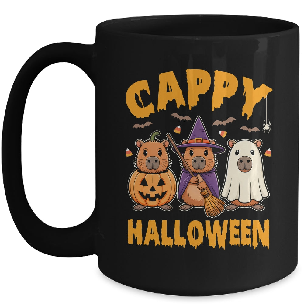 Cappy Halloween Funny Capybara Ghost Witch Pumpkin Spooky Mug | siriusteestore