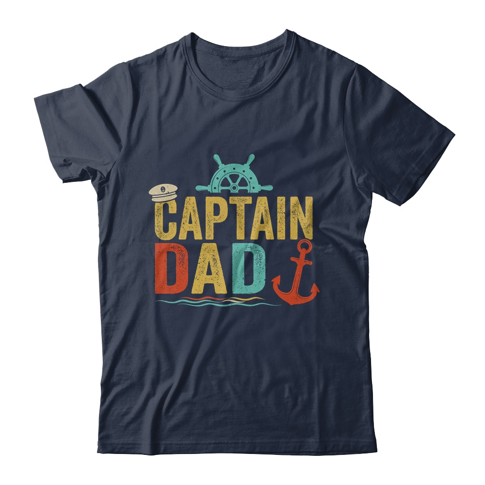 Captain Dad Pontoon Lake Sailor Fishing Boating For Men Shirt & Hoodie | siriusteestore