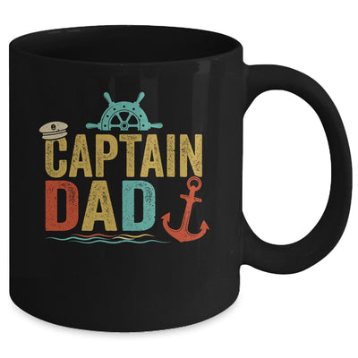 Captain Dad Pontoon Lake Sailor Fishing Boating For Men Mug | siriusteestore