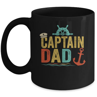 Captain Dad Pontoon Lake Sailor Fishing Boating For Men Mug | siriusteestore