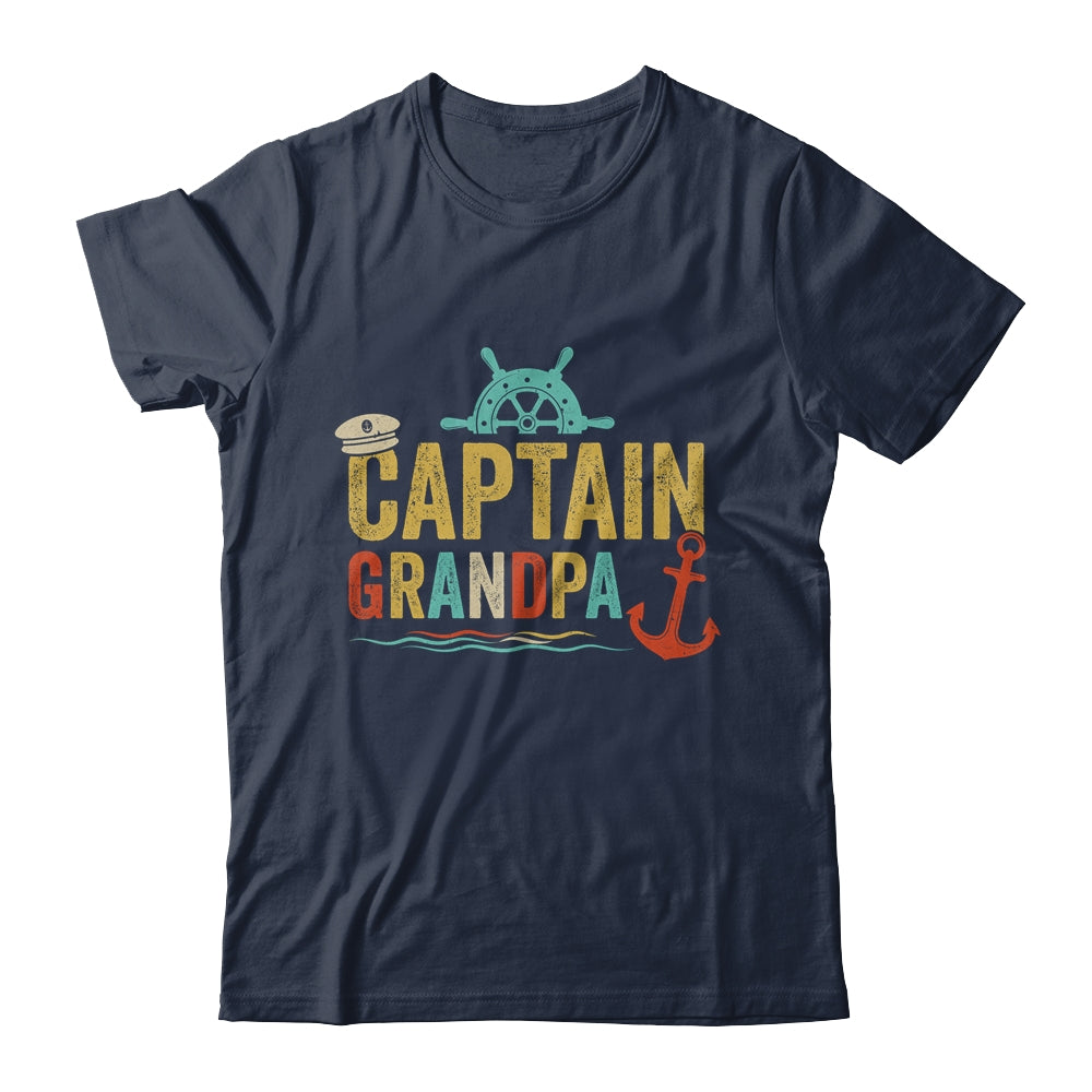Captain Grandpa Pontoon Lake Sailor Fishing Boating For Men Shirt & Hoodie | siriusteestore