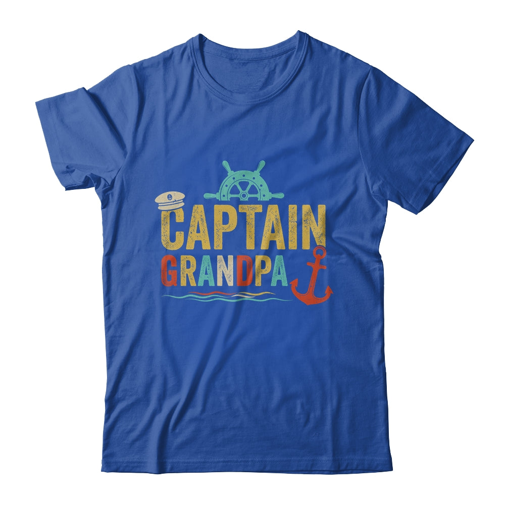Captain Grandpa Pontoon Lake Sailor Fishing Boating For Men Shirt & Hoodie | siriusteestore