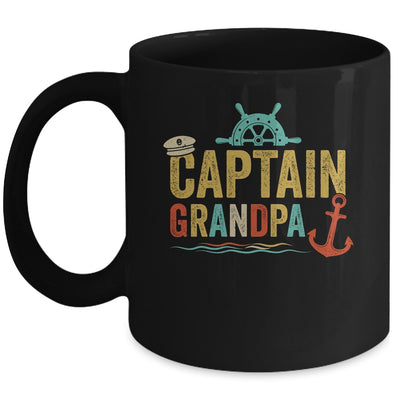 Captain Grandpa Pontoon Lake Sailor Fishing Boating For Men Mug | siriusteestore