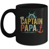 Captain Papa Pontoon Lake Sailor Fishing Boating For Men Mug | siriusteestore