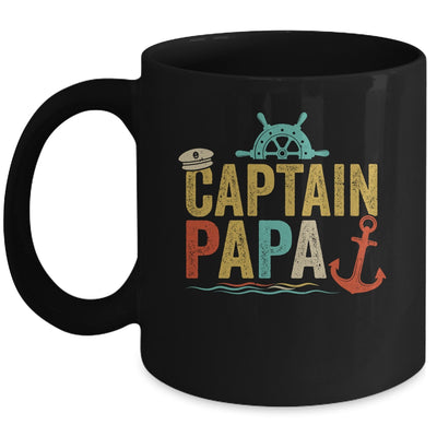 Captain Papa Pontoon Lake Sailor Fishing Boating For Men Mug | siriusteestore