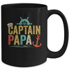 Captain Papa Pontoon Lake Sailor Fishing Boating For Men Mug | siriusteestore