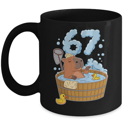 Capybara Bath Tub 67 Relaxed Funny Six Seven Meme Animal Mug | siriusteestore