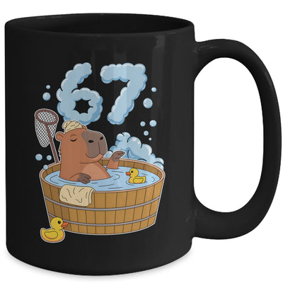 Capybara Bath Tub 67 Relaxed Funny Six Seven Meme Animal Mug | siriusteestore
